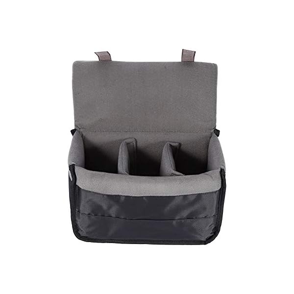 Maranon Gepolsterte Kameratasche, tragbare DSLR-Kameraobjektive Protector Divider Case mit einfacher Trennwand, weich, feuchtigkeitsbeständig, stoßfest, 28 × 14 × 18 cm