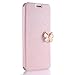 iPhone 8 Plus Case,AutumnFall Full Protective Anti-Scratch Resistant Butterfly Decoration Leather Cover Case for Apple iPhone 8 Plus 5.5 Inch (2017) (Rose Gold)