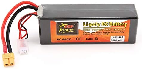 Wafalano ZOP Power 11.1V 7000mAh 45C 3S 1P Lipo Battery XT60 Plug Rechargeable for RC Racing Drone Quadcopter Helicopter Car Boat Model