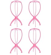 Eerya Wig Stands for Wigs Durable Plastic Folding Wig Holder Portable Collapsible Wig Dryer Trave...