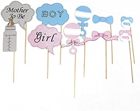 Xikee Baby Shower Gender Reveal Party Photo Booth Props Little Lady or Mini Mister