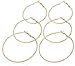 Silver And Gold Plate Hoop Earrings Set For Women Teen Jewelry Diamond Cut 3 Pairs Gold And Luster