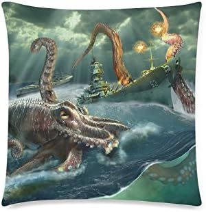 GUNCHU Custom Kraken Octopus Decorative Throw Pillow Case Cushion Cover