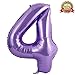 40 Inch Large Purple Balloon Number 4 Balloon Helium Foil Mylar Balloons Party Festival Decorations Birthday Anniversary Party Supplies