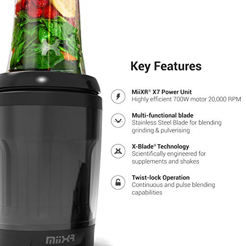 PROMiXX MiiXR X7 Personal Blender for Shakes and Smoothies 7 Piece