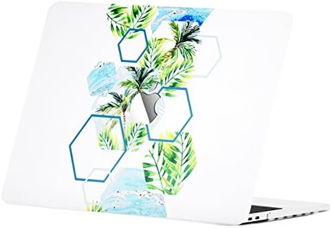 Unik Case - Tropical Electon Series Rubberized Graphic Hard Case for MacBook Pro 13-inch A1706,A1989 with Touch Bar/A1708 Without Touch Bar (Release 2016/17/18) - Palm Tree Hexagon