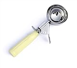 New Star Foodservice 34783 Squeeze Ice Cream Scoop, Stainless Steel, 3.75-Oz, Size 10, Ivory