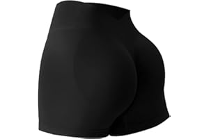 Vertvie Gym Shorts Women Scrunch Butt Workout Shorts High Waisted Seamless V Back Yoga Biker Booty Running Athletic Shorts