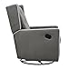 Baby Relax Mikayla 4-in-1 Swivel Glider Rocker Recliner Chair, Gray Microfiber