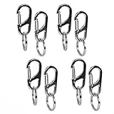 Lion Royal Dog Tag Clip, Easy Change Pet ID Tag Holder for Dogs & Pets Collars and Harnesses. (8 Pack)