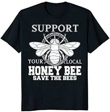 Support Local Honey Bees Retro Shirt for Men Women Kids