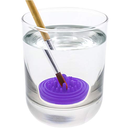 Paint Puck Paint Brush Cleaner (2-Pack) Silicone Cup Insert Cleaning System | Fine Art, Studio, Classroom | Acrylic, Watercolor, Oil, Thicker Mediums | Reusable, Ecofriendly