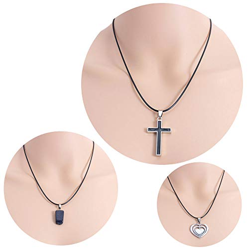 GENGMEI 120Pcs 20" Necklace Cord with Clasp for Bracelet Necklaces and Jewelry Making Accessories .1.5 mm Thickness,Black Bulk