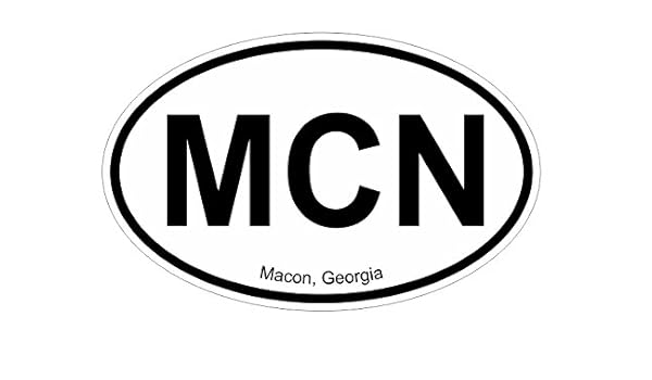 Amazon Com Slap Art Mcn Macon Ga Oval Vinyl Decal Sticker Automotive