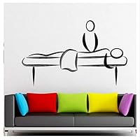 yrxxh Wall Art Sticker Massage Room Decoration Beauty Women Relax Sticker Vinyl Removeable Poster Modern Fashion Mural 93 57Cm