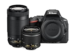 Nikon D5500 DX-format Digital SLR Dual Lens Kit w/ - Nikon AF-P DX NIKKOR 18-55mm f/3.5-5.6G VR & Nikon AF-P DX NIKKOR 70-300mm f/4.5-6.3G ED Lens