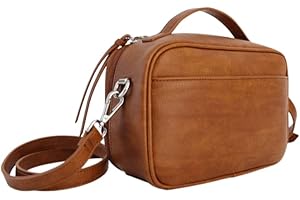 CC CITI COLLECTIVE Citi Collective Diaper Bag Clutch - Stylish & Eco-Friendly Vegan Leather Solution for On-the-Go Parents Vintage Tan