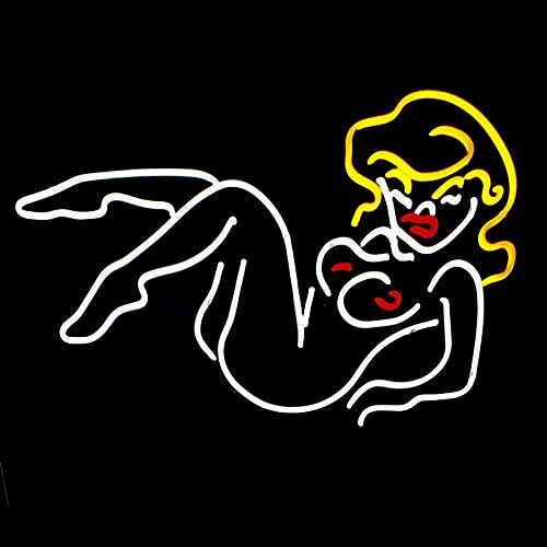 Lives Nudes Bar Girl Handcrafted Neon Light Sign Real Glass Neon Sign Beer Bar Pub Recreation Room Game Room Windows Wall Sign 19x15 The Fastest Free Shipping