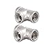 ProMaker Brewing 2Pcs Stainless Steel 304 Cast Tee Pipe Fitting Class 150 1/2