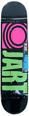 Jart Skateboards Logo Classic Skateboard Deck Black/Yellow 7.5 by Jart Skateboards