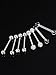 Mudder 4 Pairs Barbell Ring 316L Stainless Steel Cubic Zirconia Tongue Rings Body Piercing, 14 Gauge (Steel Color)