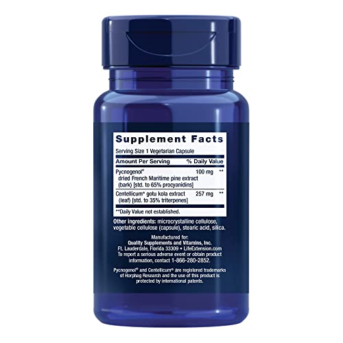 Life Extension Arterial Protect Gotu Kola And Pycnogenol French
