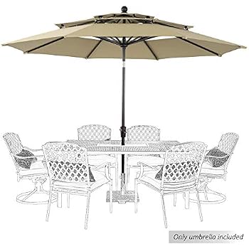 Red 240 Gsm Fabric For No Fading Patiassy 9 Feet Air Vented Double Top Patio Umbrella