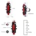 Outair USB Rechargeable Bike Light Front and Rear Bicycle Light Set Scooter Light 5 SMD LEDs 4 Modes Head Back Cycling Flashing Safety Warning Lamp (Red&Red)