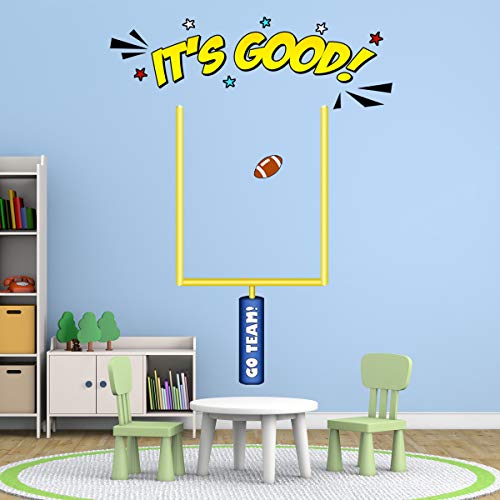 VWAQ Field Goal Post Decal - Football Wall Decals for Boys Room Decor - PAS28 (20" H X 16" W)