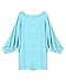 ZANZEA Women's Batwing Long Sleeve Oversized Sweater Plain Jumper Blouse Tops (10, Blue)