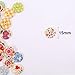 Renashed 200Pcs 15mm Mixed Color Design Wooden Buttons in Bulk for Crafts Scrapbooking or Sewing and DIY Craft