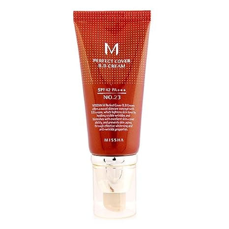 Missha M Perfect Cover BB Cream Crema hidratante con maquillaje y FPS 42 / PA+++ (número 23 / beige natural) 50 ml