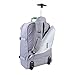 Cabin Hand Luggage Trolley Backpack with padded laptop compartment -Lyon+ by Cabin Max (Grey/Green)