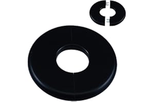 LOGRRMTH ABS Wall Split Flange Self-Adhesive Tape Round Escutcheon Plate Cover for Water Pipe, Faucet Decoration Accessories (51mm/2in)