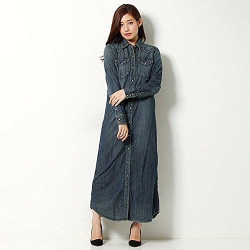 Amazon Goa Goa 6ozdenimウエスタンシャツワンピース 071インディゴ M L ワンピース チュニック 通販