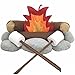 Pretend Campfire Toy Set for Kids | 18-Piece Set | Includes Fire, 3 Logs, 9 Rocks, 2 Jumbo Marshmallows & 2 Roasting Sticks | Premium Felt Material | Camping Theme | Campfire Plush Toy
