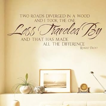 Adhesivo Pvc Pared Pegatinas Dos Caminos Poema Salon Sofa Dormitorio Decoracion Del Hogar Papel Pintado Mural Art Dodoskinz 34 3 Cm X 91 4 Cm Amazon Es Bricolaje Y Herramientas adhesivo pvc pared pegatinas dos