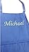 CHEFSKIN Personalized Embroidery Apron Choose Color and Name (Adult) White