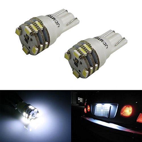 iJDMTOY 12-SMD 168 194 2825 T10 LED License Plate Light Bulbs, Xenon White