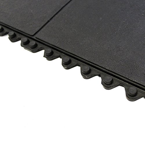 Envelor Home and Garden Puzzle Exercise Mat, Rubber Interlocking Tiles, Protective Flooring for Gym Equipment and Cushion for Workouts, Garage Tiles, Gym Floor (36 x 36, Solid Interlocking Gym Mat) - Thumbnail 5