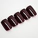 False Nails Bling Art French Fake Matte Gel Glitter Polished Squoval 24 Acrylic Medium Tips Glue (Red, Brown)