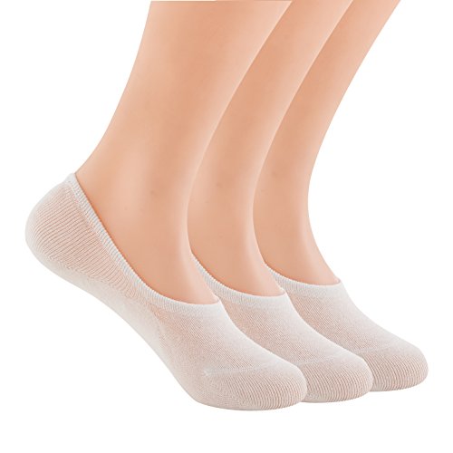 Ueither Mens Cozy No Show Cotton Socks Anti Slip 3 Packs