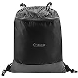 XIANGYI Multifunction Gym Sack Bag Drawstring Backpack (black)