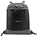 XIANGYI Multifunction Gym Sack Bag Drawstring Backpack (black)