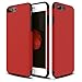 iPhone 7 Plus Case,Roybens [Skin-Friendly Series] Hybrid Rugged [Ultra Shockproof] Carbon Fiber Armor with [Ultra Smooth Texture] Back Cover for iPhone 7 Plus - Red