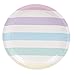 FYZUX 80-Count Disposable Paper Plates, Multi-Colored Pastel Stripes Design, 9 Inches