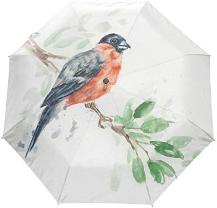 Retro Cute Bird Auto Umbrella Open Close Windproof Pattern Painting Classical Chinese Style Series Travel Umbrella Lightweight Compact Parasol Umbrellas Sun & Rain 5020409