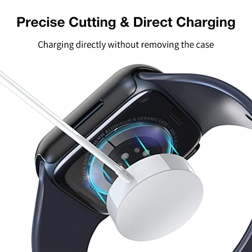 LK 2 Pack Hard PC Case with Tempered Glass Screen Protector Compatible with Apple Watch 41mm