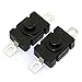 RuiLing 10pcs Self-Lock Push Button Switch KAN-28 for Flashlight SMD Type ON-Off Mini Switch (Flat Pin with Hole)