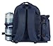 Juvale Picnic Backpack for 4 Person - Waterproof Picnic Basket Bag with Cooler Compartment, Cutlery Set, Detachable Wine Bottle Holder and Blanket for Outdoor Camping – Blue